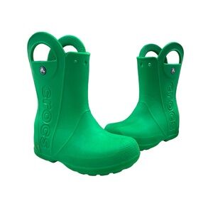 Crocs Kids Rain Boots Rainboots, Green, Kids Children’s Size C 13